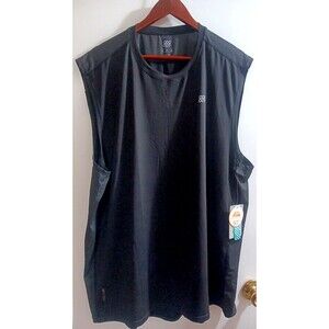 ODODOS Men's Sleeveless UPF 50+ Breathable Black Workout Shirt Size 3XL
